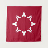 Oglala Lakota Sioux-vlag Wandkleed (Voorkant)