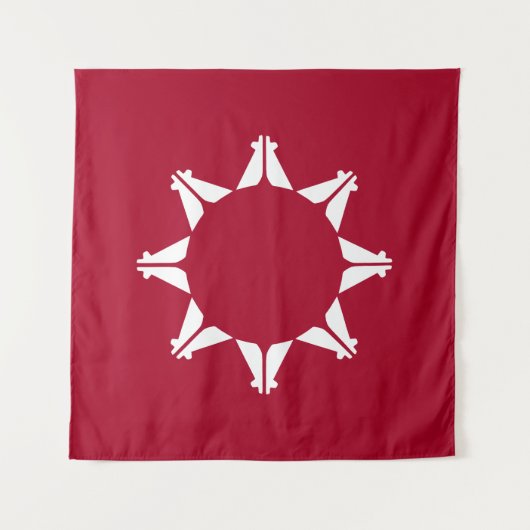 Oglala Lakota Sioux-vlag Wandkleed (Voorkant)