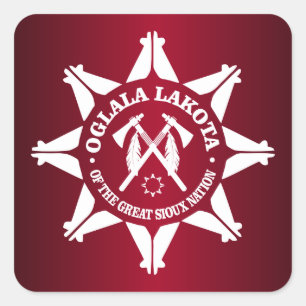 Oglala Lakota Vierkante Sticker