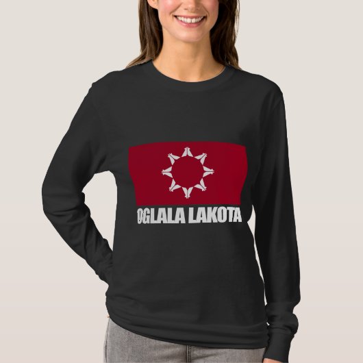 Oglala Lakota Vlag Kleding T-shirt (Voorkant)