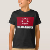 Oglala Lakota Vlag Kleding T-shirt (Voorkant)