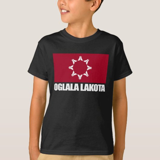 Oglala Lakota Vlag Kleding T-shirt (Voorkant)