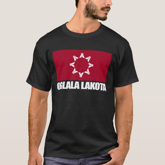 Oglala Lakota Vlag Kleding T-shirt (Voorkant)