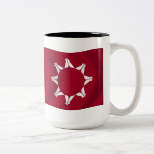 Oglala Lakota Vlag Mokka Tweekleurige Koffiemok