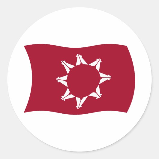 Oglala Lakota Vlag Sticker (Voorkant)
