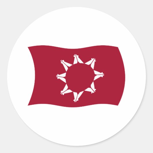 Oglala Lakota Vlag Sticker (Voorkant)