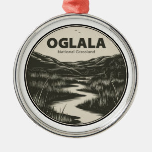 Oglala National Grassland Nebraska Stream Metalen Ornament