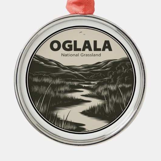 Oglala National Grassland Nebraska Stream Metalen Ornament (Voorkant)