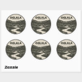 Oglala National Grassland Nebraska Stream Ronde Sticker (Vel)