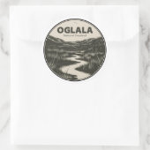 Oglala National Grassland Nebraska Stream Ronde Sticker (Tas)
