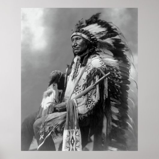 Oglala Sioux Chief Rocky Beer c. 1899 Poster (Voorkant)
