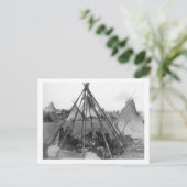 Oglala Vrouwen en kinderen in Tipi Briefkaart (Staand voorkant)