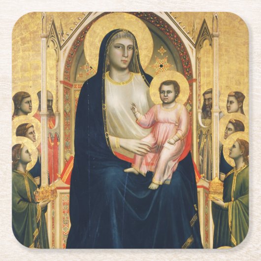 Ognissanti Madonna, Giotto, 1306-1310 Kartonnen Onderzetters (Voorkant)