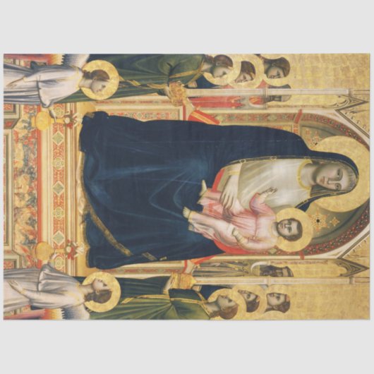 Ognissanti Madonna, Giotto, 1306-1310 Tissuepapier (Voorkant)