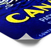 Ogopogo Canadees etiket voor appelvruchten Poster (Hoek)