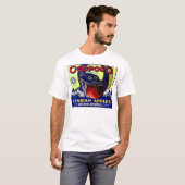 Ogopogo Canadees etiket voor appelvruchten T-shirt (Voorkant volledig)