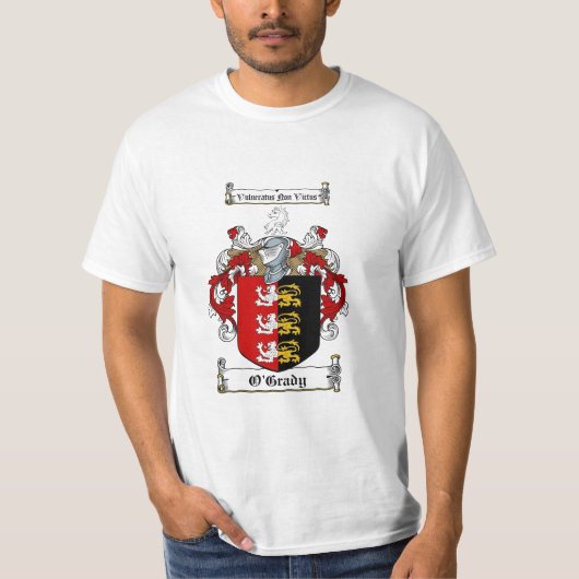 O'Grady Family Crest - O'Grady Coat of Arms T-shirt (Voorkant)