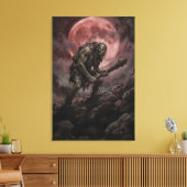 Ogre Beneath the Blood Moon Canvas Afdruk (Insitu (Woonkamer))