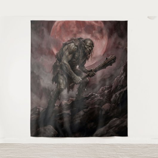 Ogre Beneath the Blood Moon Wandkleed (Voorkant)
