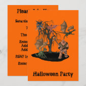 Ogre Goblins Monsters Halloween Invitation Kaart (Voorkant / Achterkant)
