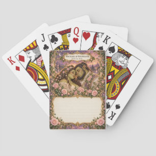 Ogre-huwelijksgastboek handtekeningendek pokerkaarten