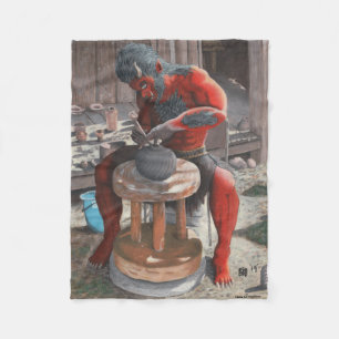Ogre maken Japanse Pottery Fantasy Art Blanket Fleece Deken