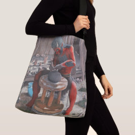Ogre met behulp van Pottery Wheel Fantasy Art Canv Crossbody Tas