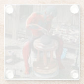 Ogre met behulp van Pottery Wheel Fantasy Art Glas Glazen Onderzetter (Achterkant)