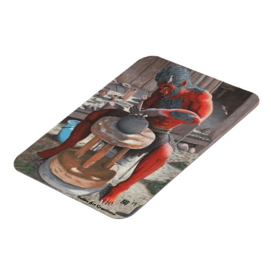 Ogre met behulp van Pottery Wheel Fantasy Flexibel Magneet (Linkerzijde)
