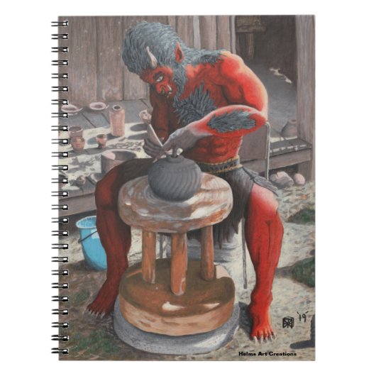 Ogre met behulp van Pottery Wheel Fantasy Spiral N Notitieboek (Voorkant)