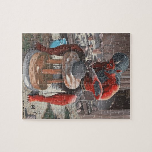 Ogre met behulp van Pottery Wheel Small Fantasy Ar Legpuzzel (Horizontaal)