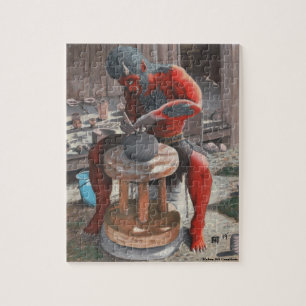 Ogre met behulp van Pottery Wheel Small Fantasy Ar Legpuzzel
