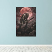 Ogre onder de Bloedmaan Canvas Afdruk (Insitu (Houten vloer))