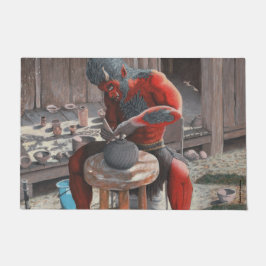 Ogre Oni maken Japanse Pottery Fantasy Deur Mat