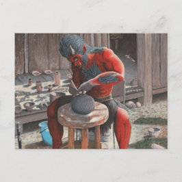 Ogre Potter maken Pottery Fantasy Art Briefkaart