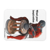 Ogre Potter Making Pots Fantasy Flexibele magneet (Horizontaal)