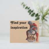 Ogre Spinning Pottery Wheel Fantasy Art Briefkaart (Staand voorkant)