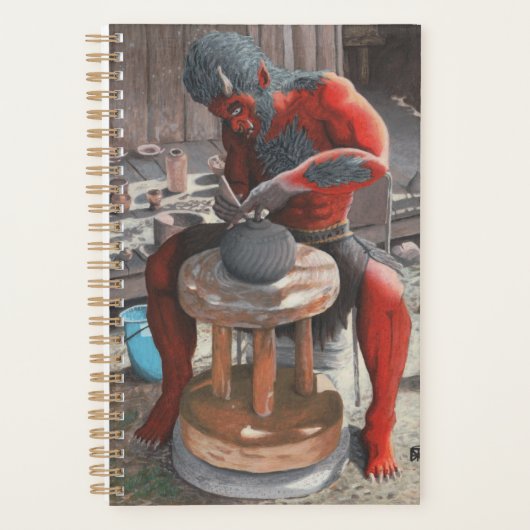 Ogre Werkende Japanse Pottery Fantasy Art Planner (Voorkant)