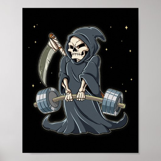 Ogrim Reaper Fitnesscentrum Gewichtstraining Deadl Poster (Voorkant)