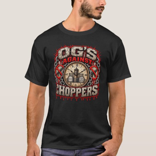 OG's Tegen Choppers | Geweld Beëindigen T-shirt (Voorkant)