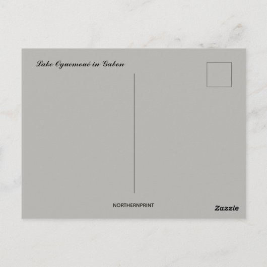 Oguemoué-meer in Gabon Briefkaart (Achterkant)