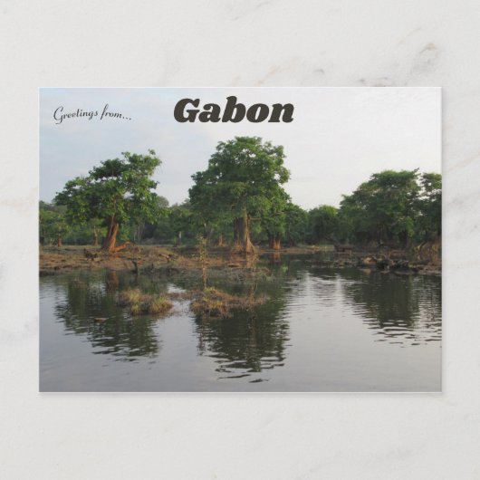 Oguemoué-meer in Gabon Briefkaart (Voorkant)