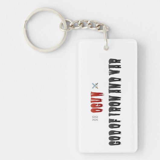 Ogun God van strijder en oorlog Sleutelhanger (Voorkant)