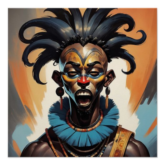 Ogun, IJzeren God en Oorlog Perfect Poster (Voorkant)