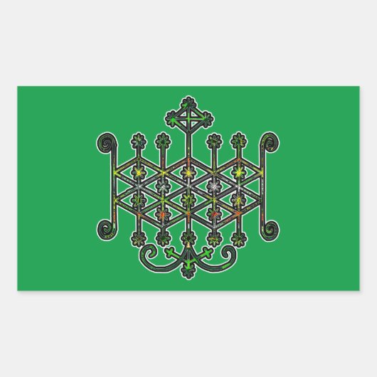 Ogun Veve Sigil Rechthoekige Sticker (Voorkant)