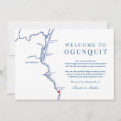 Ogunquit Cliff House Trouwweekend Itinerarium Bedankkaart (Voorkant)