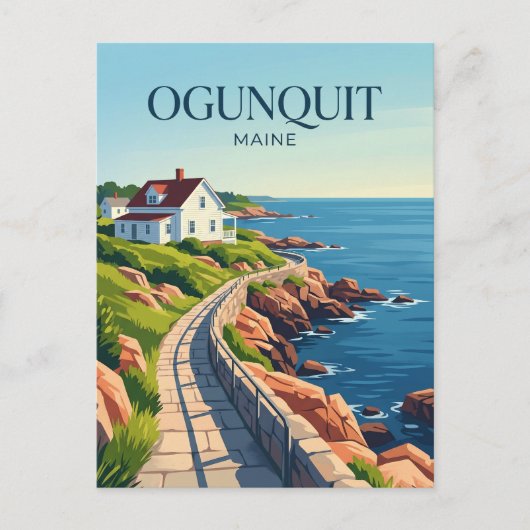 Ogunquit Maine Briefkaart (Voorkant)