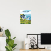 Ogunquit, Maine – Cliff Walk Uitzichten vintage Poster (Thuiskantoor)