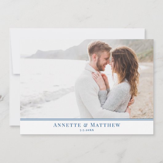 Ogunquit Maine Elegante Kustkaart Bruiloft Save The Date (Achterkant)