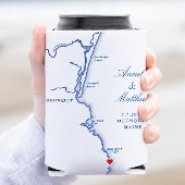 Ogunquit Maine Kaart Bruiloft gunst Drink Blikjeskoeler